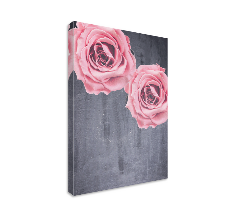 Cuadro de flores Elegante diseño femenino rosa - TenVinilo
