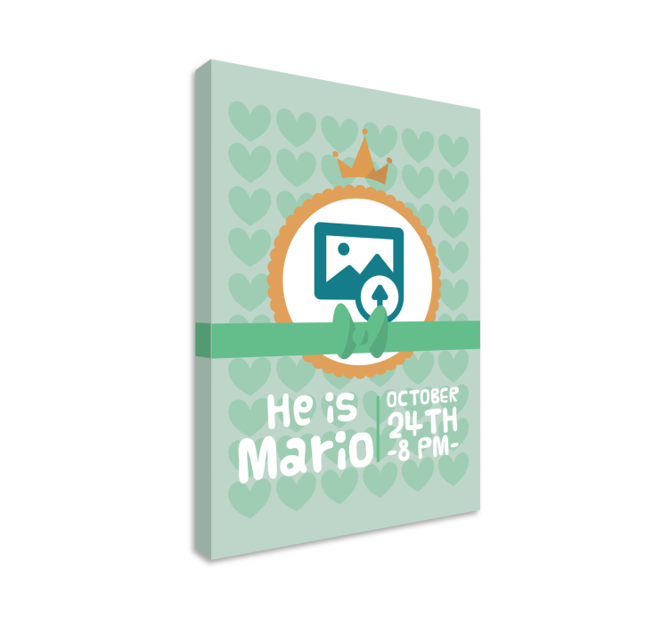 Cuadro personalizable Nacimiento verde - TenVinilo