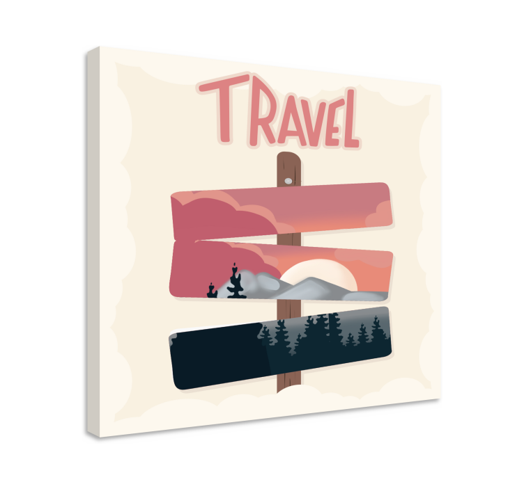 Cuadro ciudades señal de viaje - TenVinilo