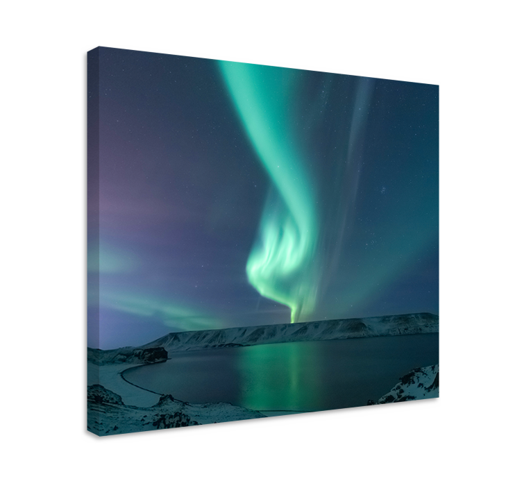 Cuadro paisajes aurora boreal display - TenVinilo
