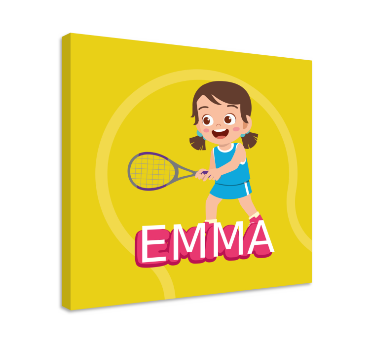 Cuadro flores tennis girl emma - TenVinilo