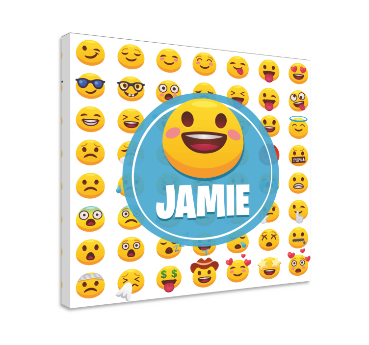 Cuadro personalizable Emojis con nombre - TenVinilo
