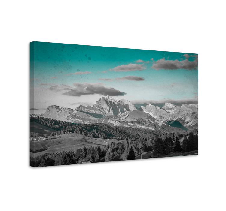 Cuadro paisajes Montaña rocosa durante el anochecer - TenVinilo