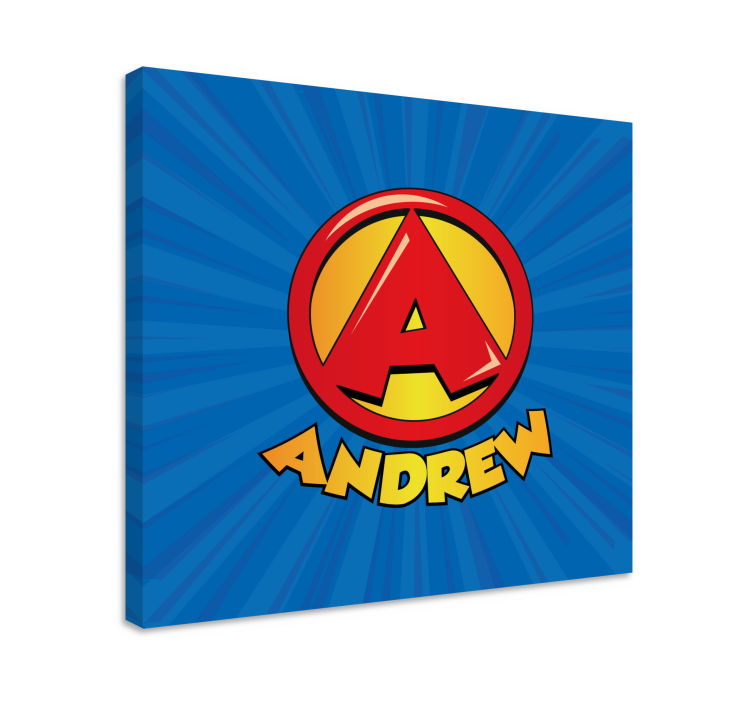 Cuadro infantil Súper letra inicial - TenVinilo