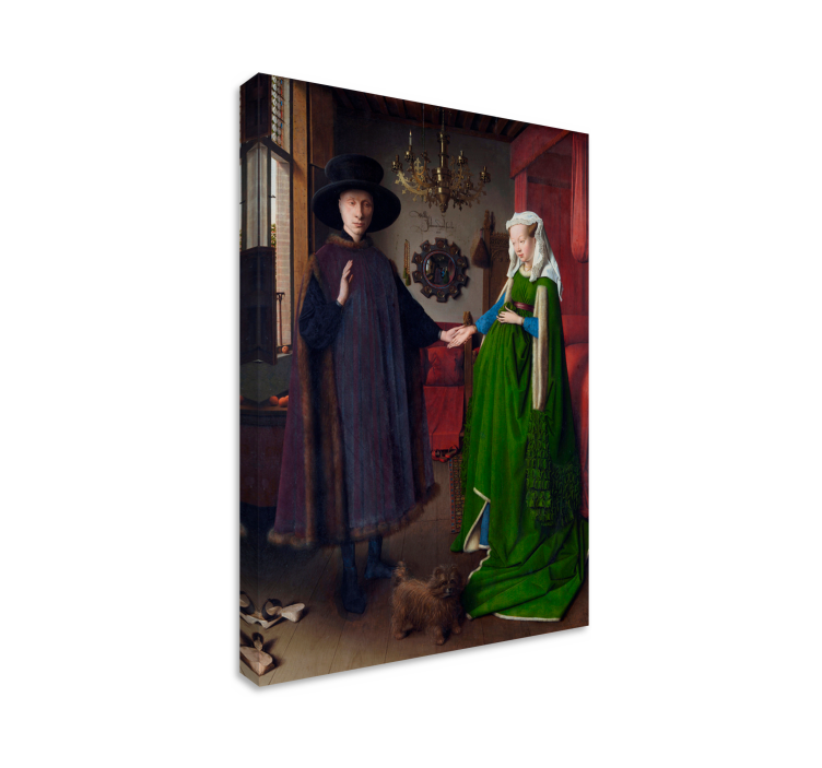 Cuadro artístico la pintura del retrato de Arnolfini es una obra  - TenVinilo