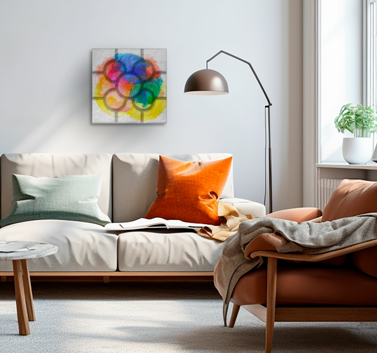 Cuadro retro vintage azulejos de calle coloridos de Bilbao - TenVinilo