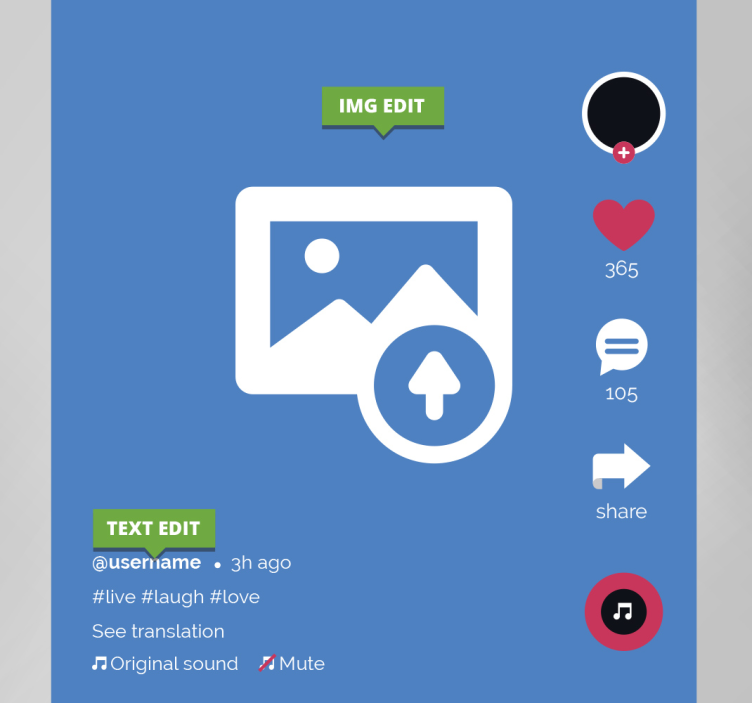 Cuadro personalizable tik tok - TenVinilo