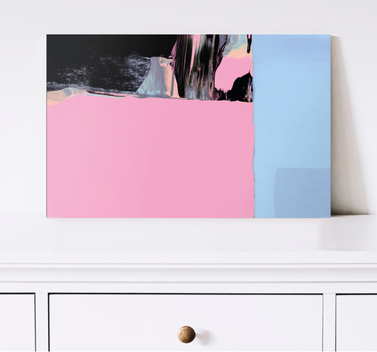 Cuadro abstracto segmentos de color abstracto - TenVinilo