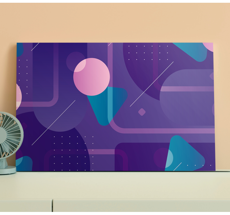 Cuadro en arte Gradientes de líneas geométricas modernas - TenVinilo