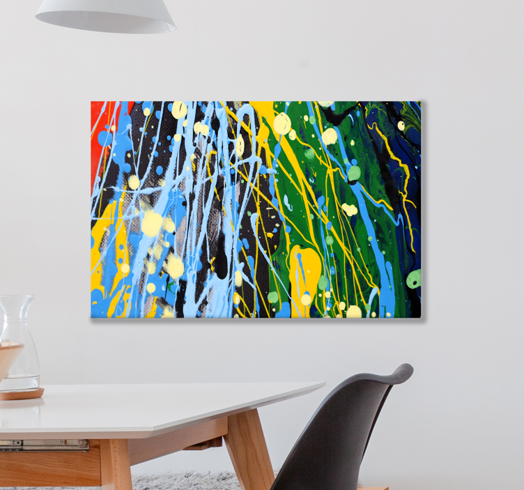 Cuadro en arte Salpicaduras de color del arco iris de arte - TenVinilo