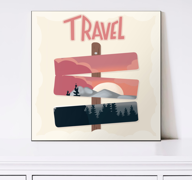 Cuadro ciudades señal de viaje - TenVinilo