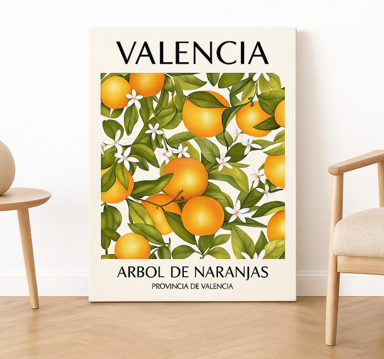 Cuadro para cocina naranjo de valencia - TenVinilo