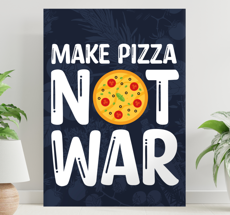 Cuadro frase Citas divertidas hacer pizza - TenVinilo