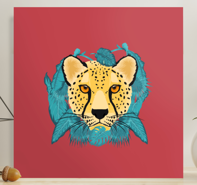 Cuadro animales Gráfico de leopardo de estilo oriental - TenVinilo