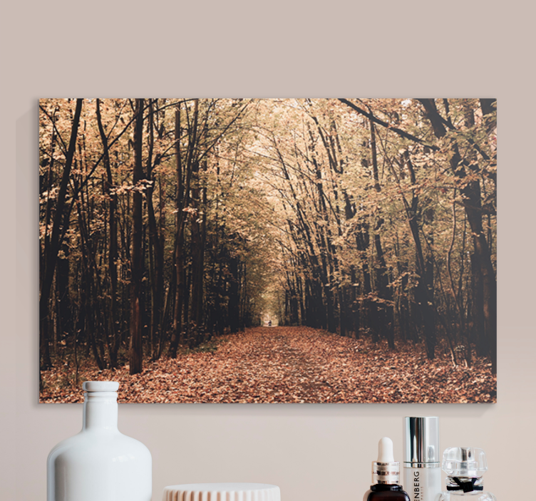 Cuadro árboles Naturaleza hermoso bosque en otoño - TenVinilo