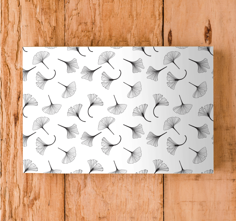 Cuadro de flores inspiración hoja de ginkgo - TenVinilo