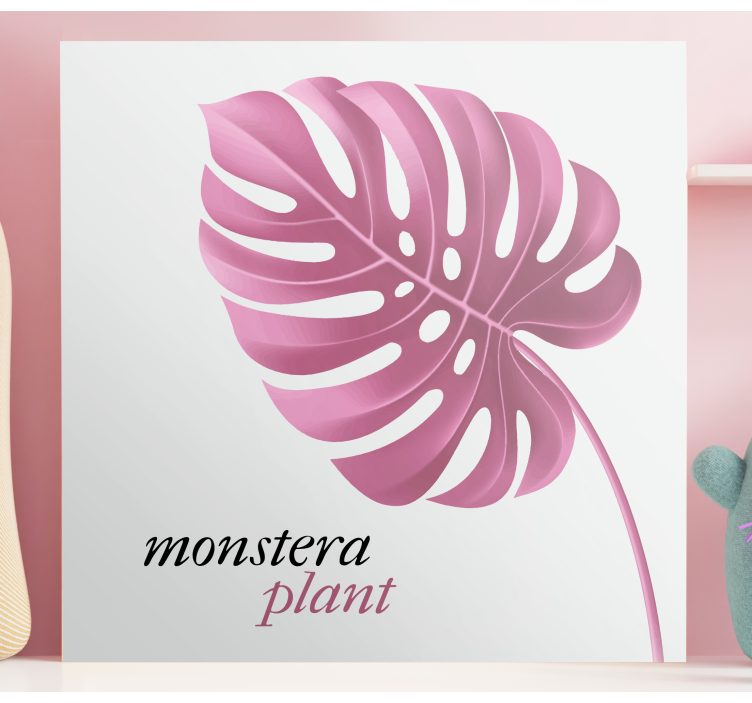 Cuadro de flores monstera - TenVinilo