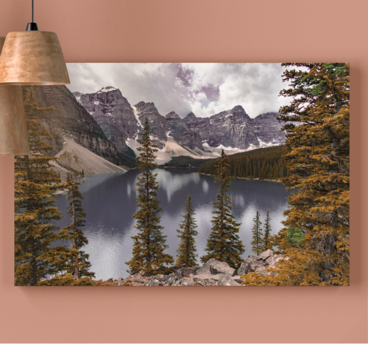 Cuadro paisajes Fotografía estética del bosque canadiense - TenVinilo
