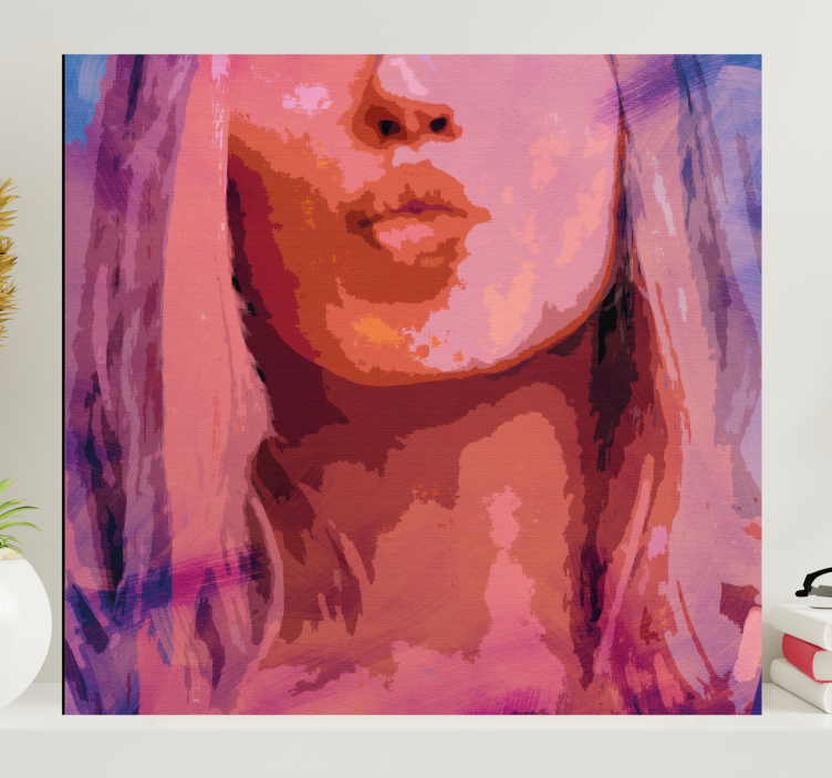 Cuadro de personas retrato de beso elegante - TenVinilo