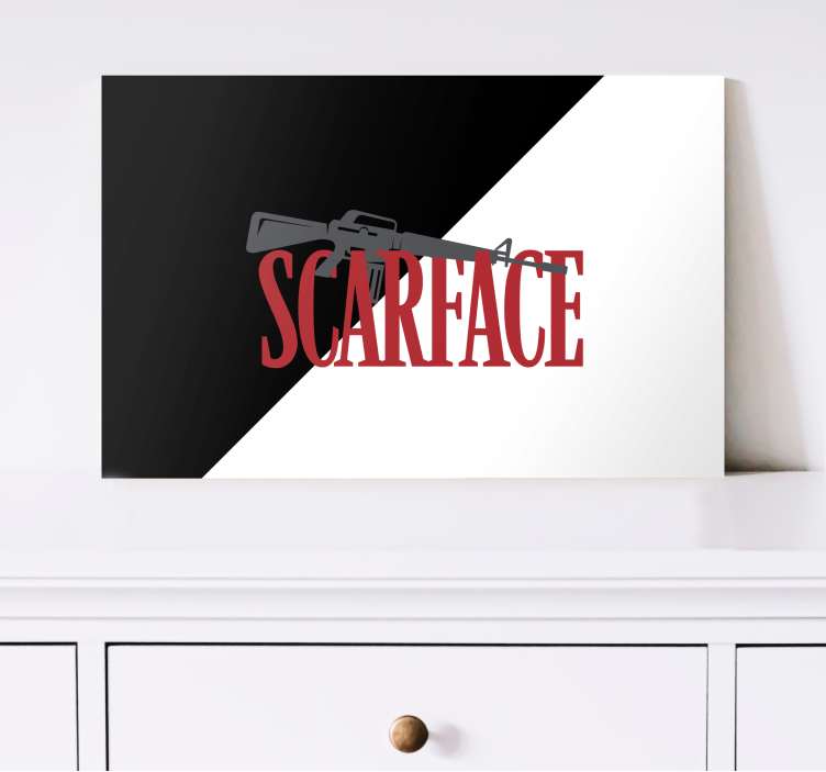 Cuadro decorativo videojuego logo de arma scarface - TenVinilo