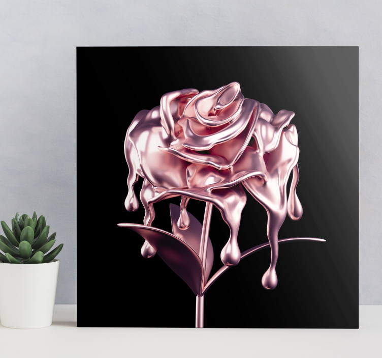 Cuadro de flores Derritiendo flor 3d - TenVinilo