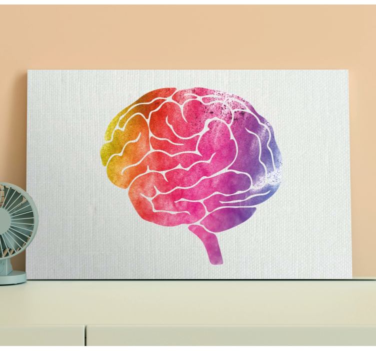 Cuadro frase arte del cerebro colorido - TenVinilo