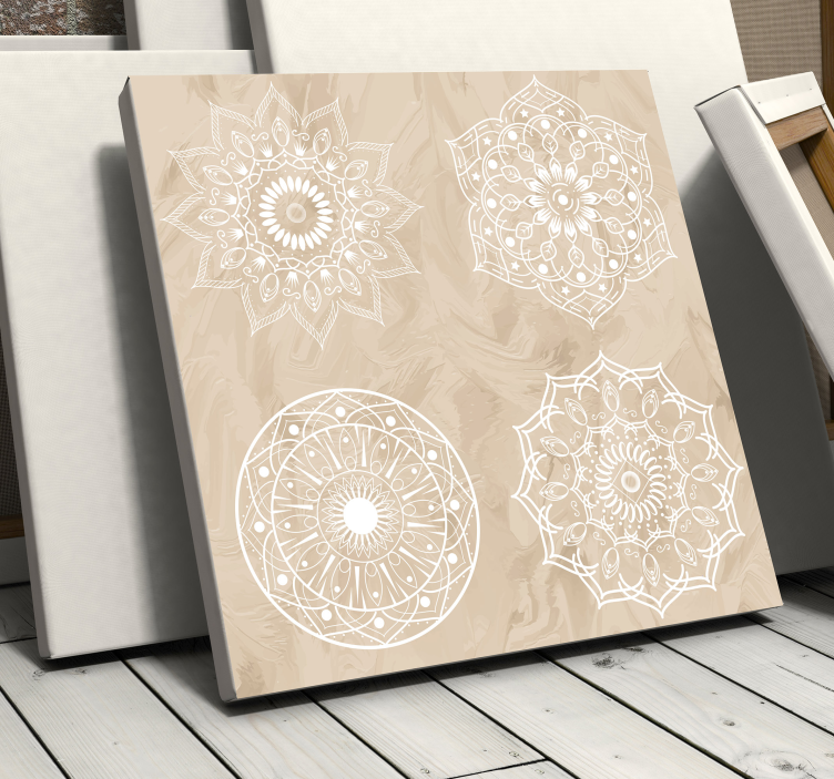 Cuadro mandala tonos beige - TenVinilo