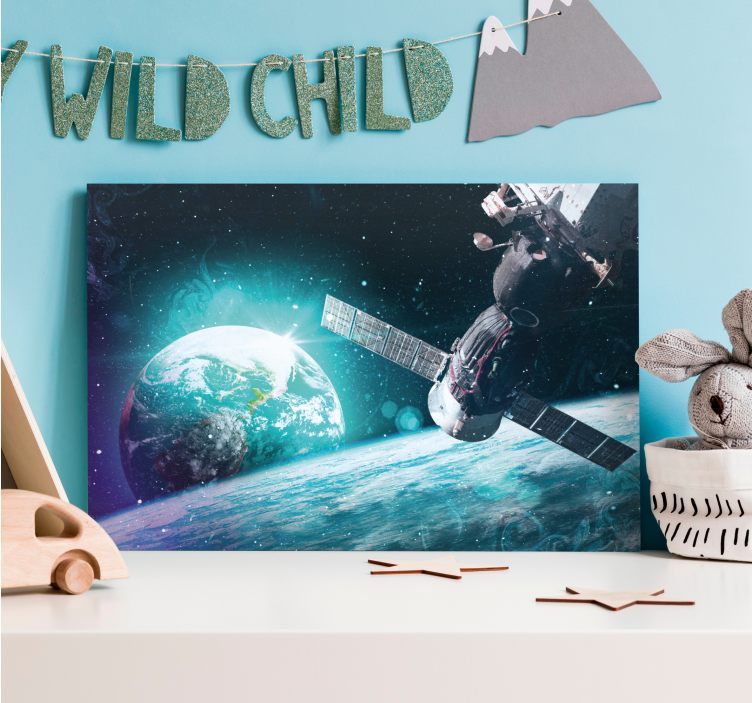 Cuadro mapa escena de exploración espacial - TenVinilo