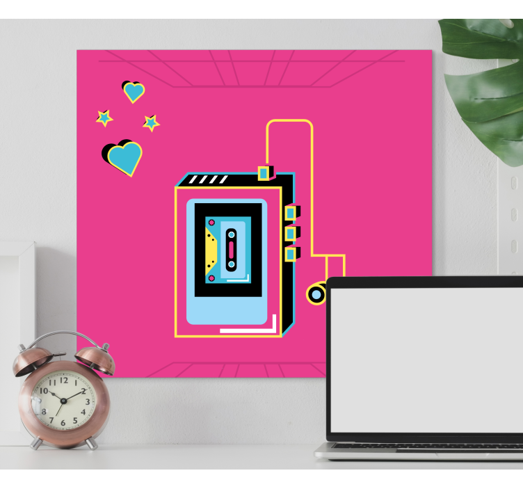 Cuadro musical cassette retro amor - TenVinilo