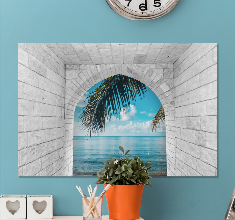 Cuadro paisajes arco de vista al océano - TenVinilo