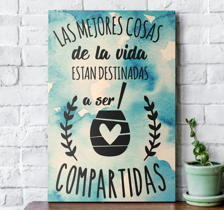 Cuadro boda Las mejores cosas de la vida - TenVinilo