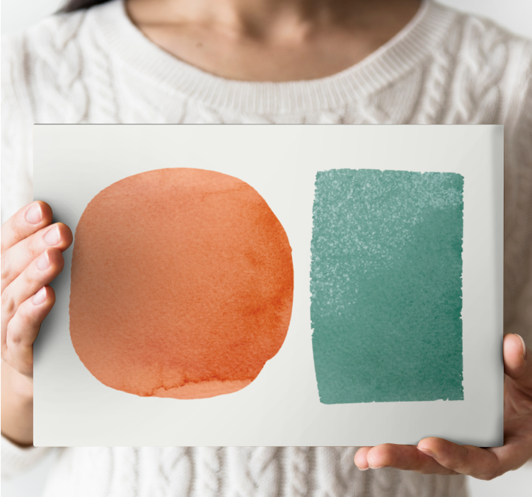 Cuadro comedor Diseño minimalista de puntos y cuadrados - TenVinilo