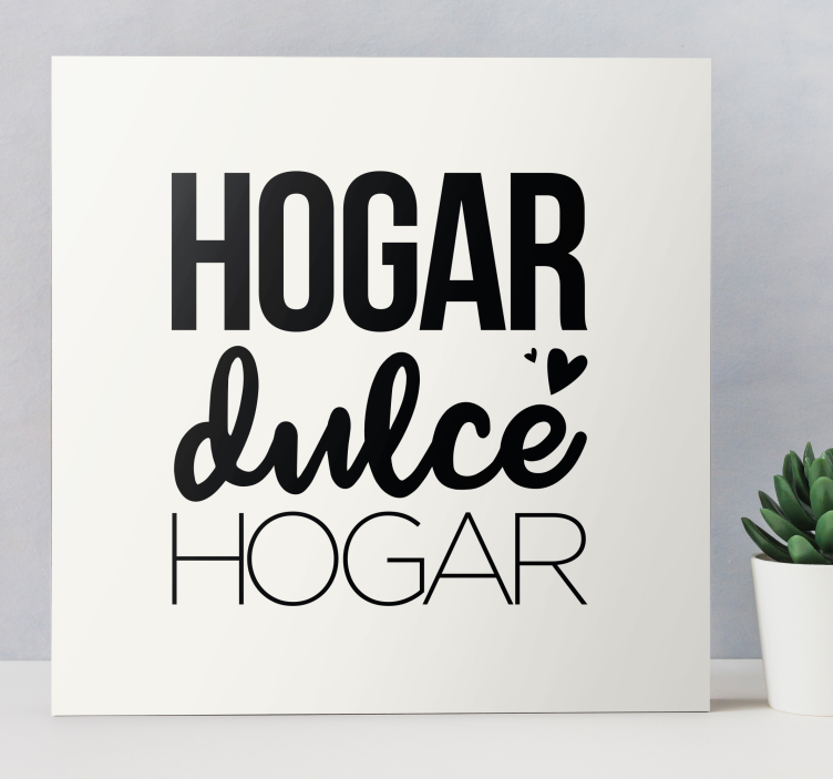 Cuadro recibidor hogar dulce hogar corazón - TenVinilo