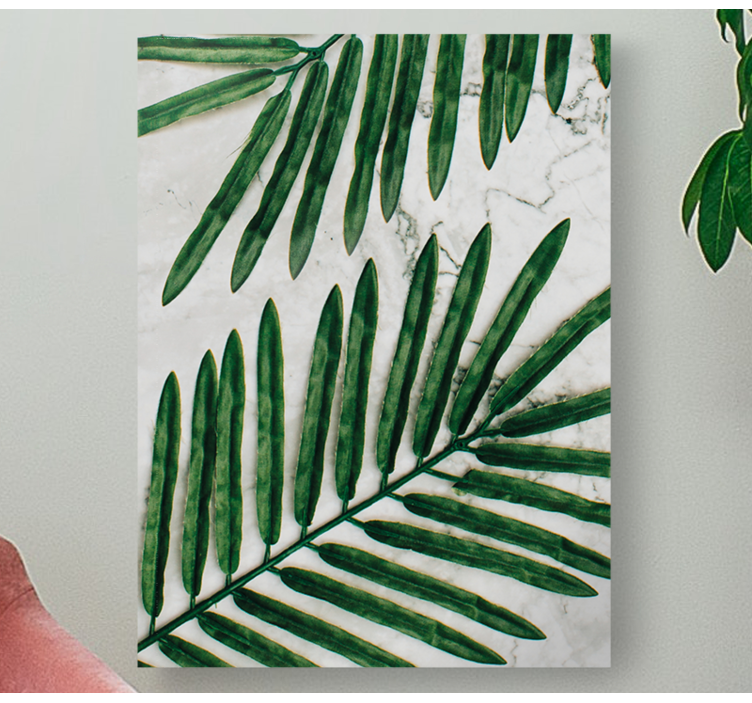 Cuadro para salón Grandes hojas de palma - TenVinilo