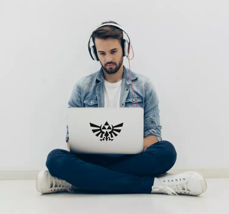 Vinilo gamer Zelda triforce - TenVinilo