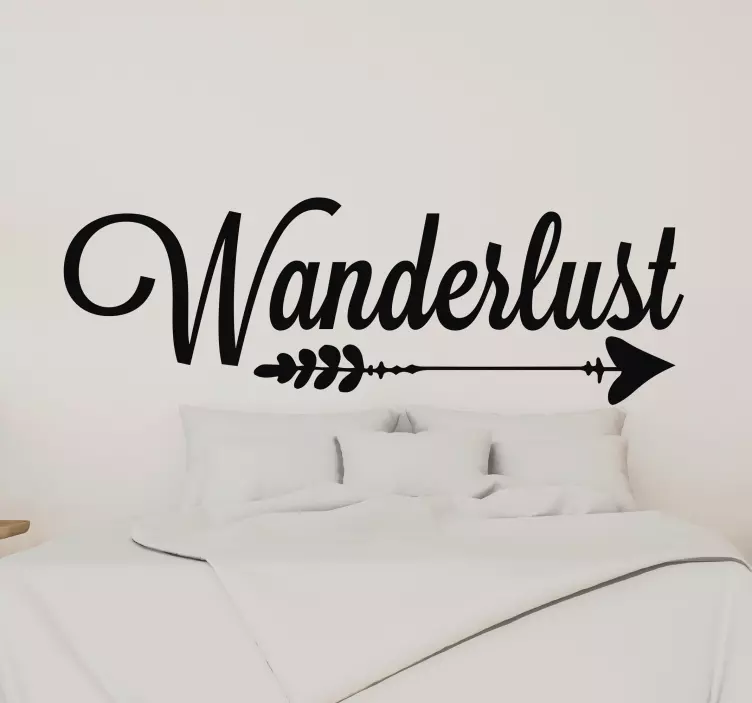 Vinilo pared wanderlust flecha - TenVinilo