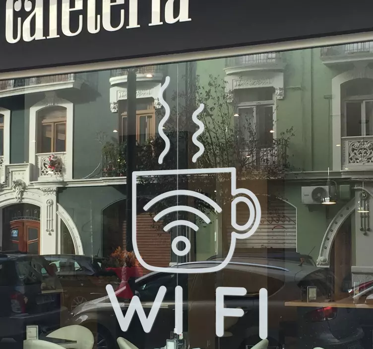 Vinilo para negocio Wifi para cafeterías - TenVinilo