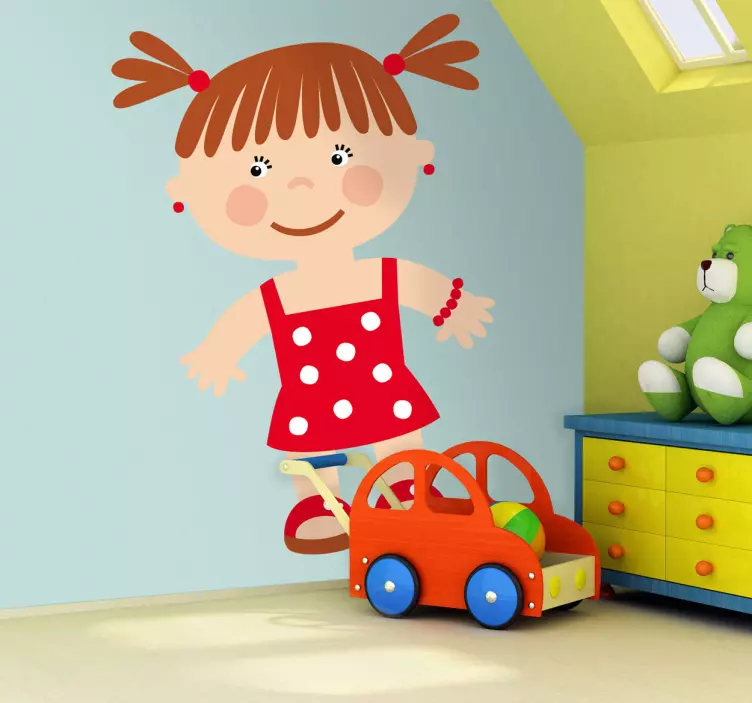 Vinilo infantil silueta de mujer encantadora - TenVinilo