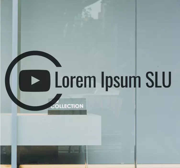 Vinilo para cristal canal YouTube personalizado - TenVinilo