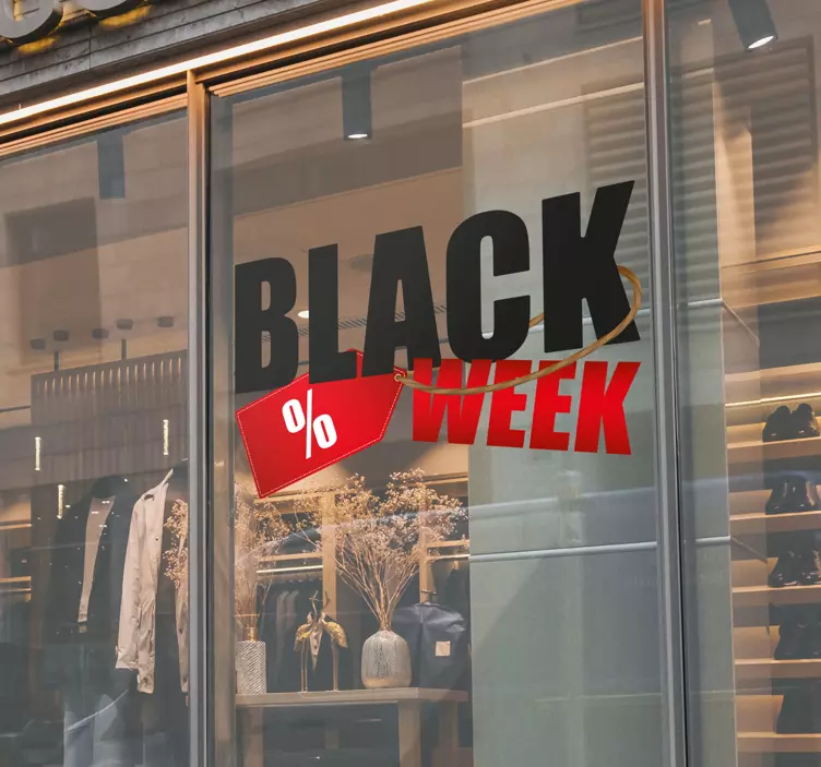 vinilo paredde semana negra pegatina de viernes negro - TenVinilo