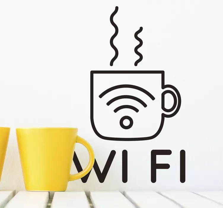 Vinilo para negocio Wifi para cafeterías - TenVinilo