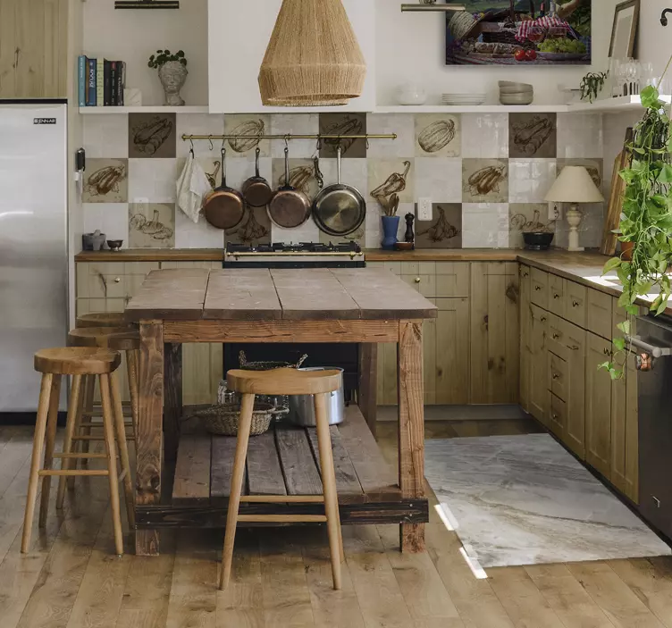 Azulejos adhesivos vintage alimentación - TenVinilo