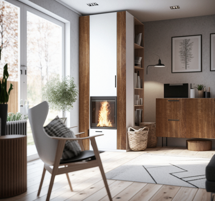 Vinilo para mueble textura de madera marrón - TenVinilo