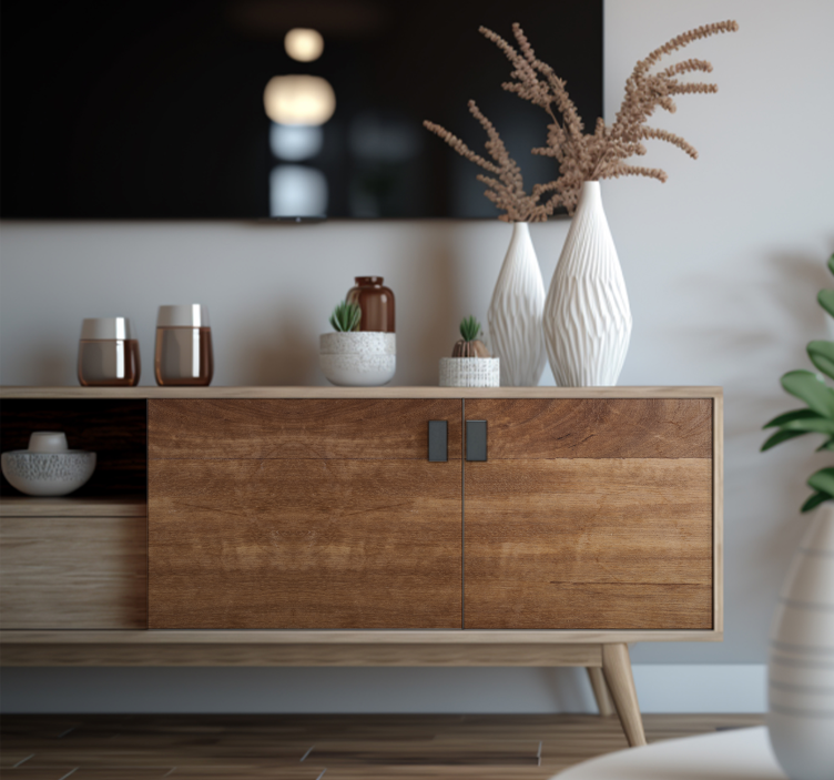 Vinilo para mueble textura de madera marrón - TenVinilo