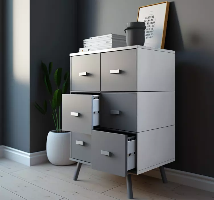 Vinilo para mueble color gris -> Color gris - TenVinilo