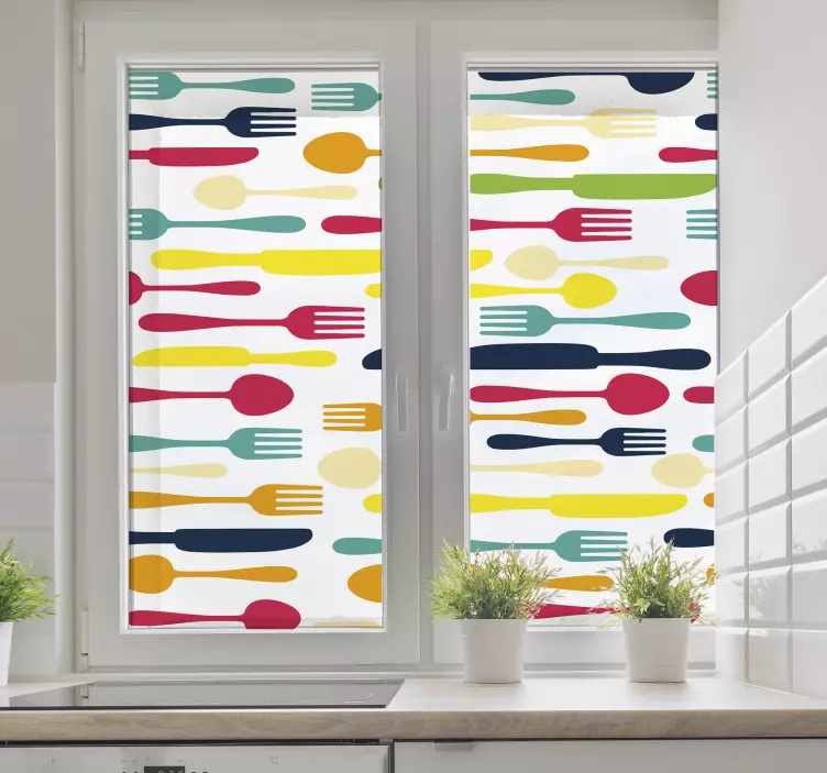 Vinilo para cocina para cristal utensilios cocina - TenVinilo