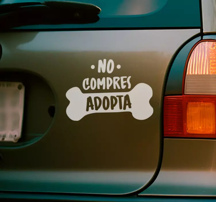 Vinilo mascota no compres, adopta. - TenVinilo