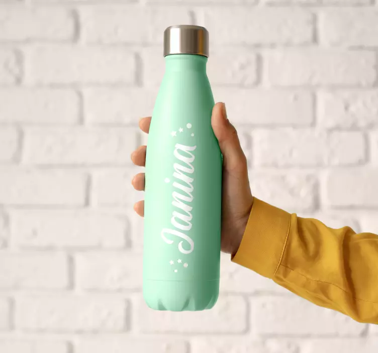 Vinilo para botellas nombre personalizado - TenVinilo