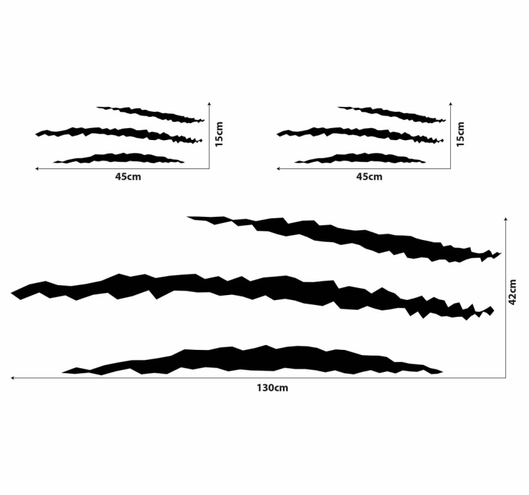 Pegatina para coche conjunto de arañazos - TenVinilo