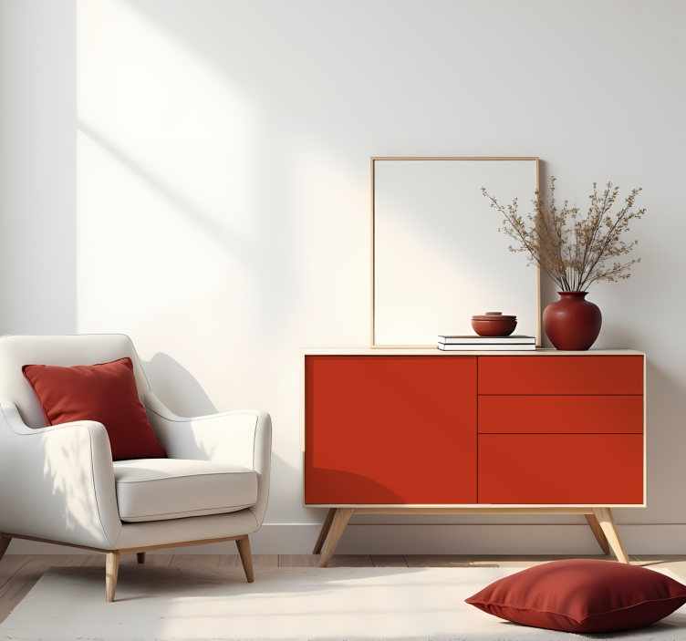 Vinilo adhesivo rojo coral mate - TenVinilo